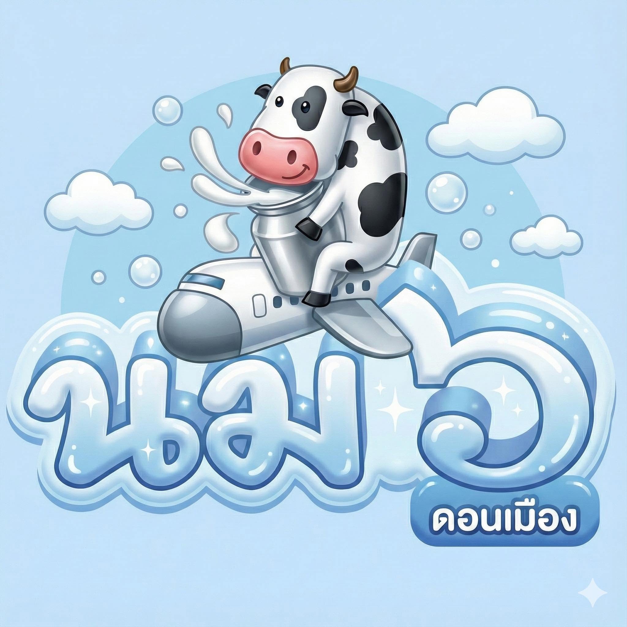 โลโก้วัวนม๖ดอนเมืองขับเครื่องบิน